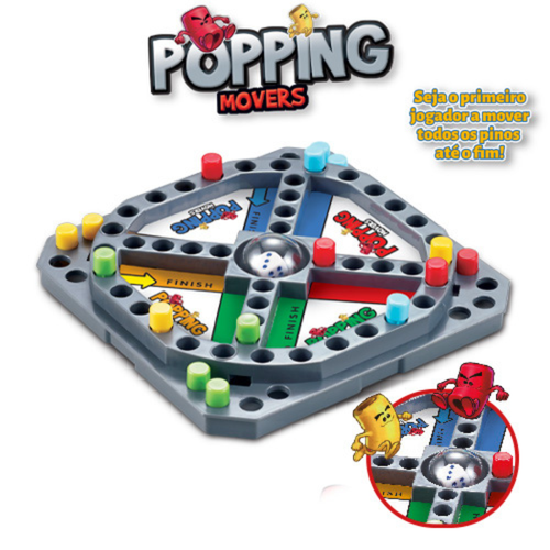JOGO POPPING MOVERS MULTIJOGADOR NO ESTILO LUDO - Colorido