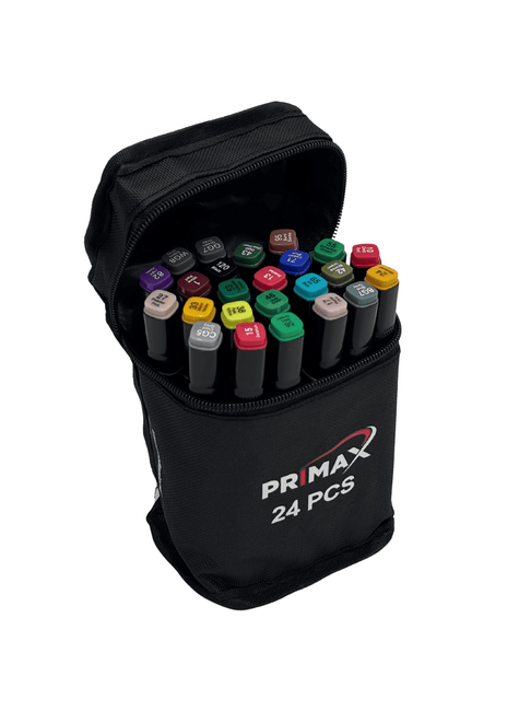 Kit de Canetinhas Ponta Dupla Primax 24x 60x ou 120x Unidades 24 PCS